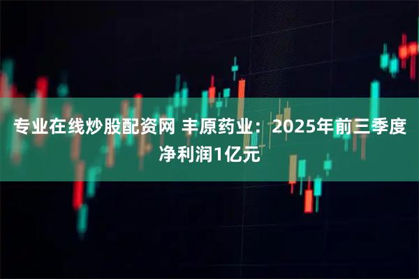 专业在线炒股配资网 丰原药业:2025年前三季度净利润1亿元